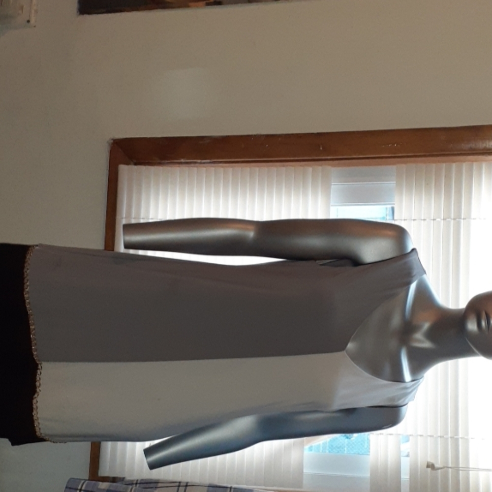 White, Grey and black dress